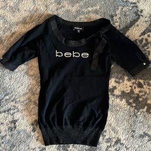 Bebe black sweater top